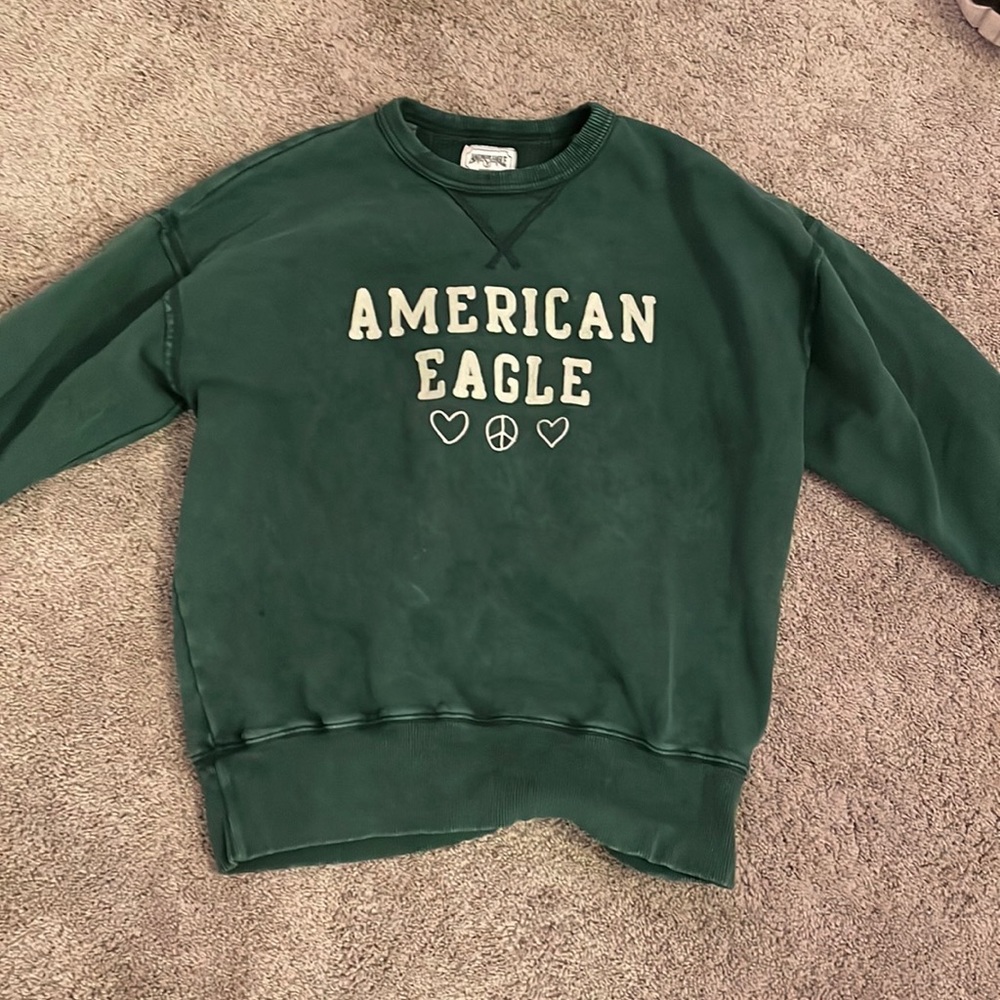 Green American eagle crewneck